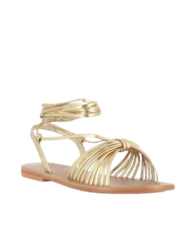 Gouden strappy sandalen