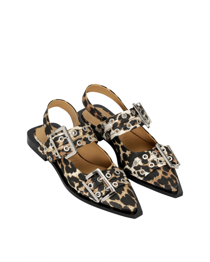 Sandalen met luipaardprint