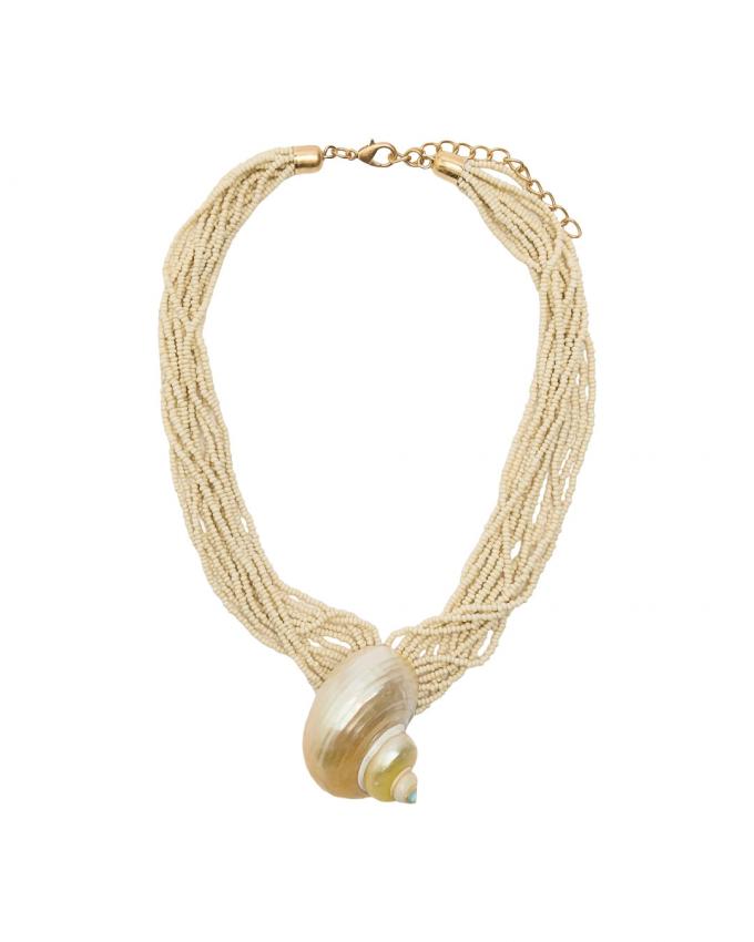 Parelketting met schelp