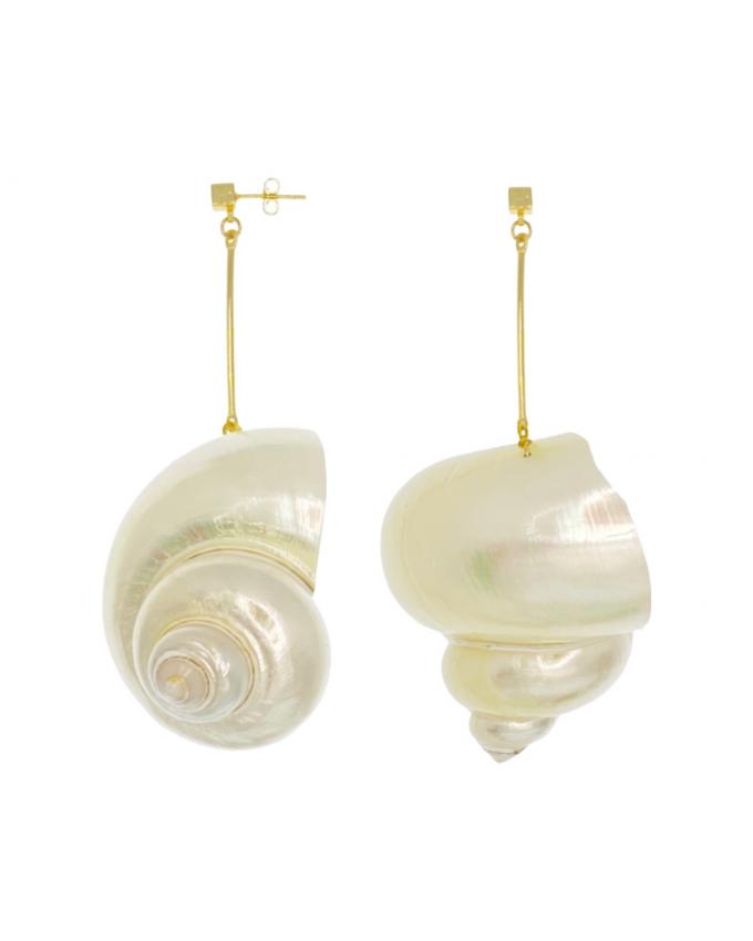 Oorbellen met schelpen