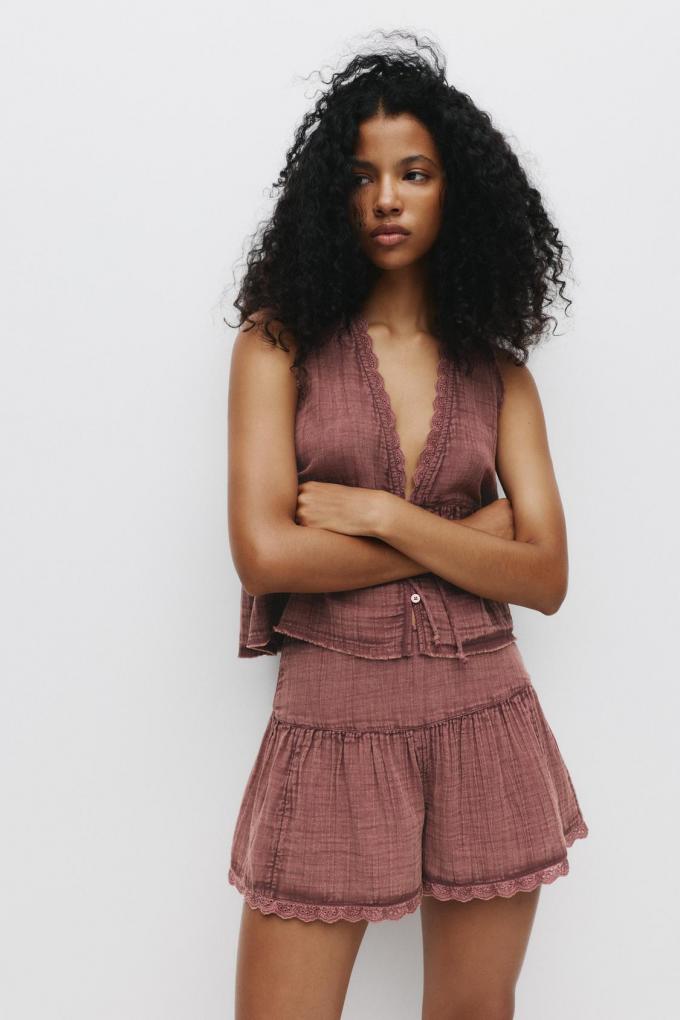 Jupe-short en coton