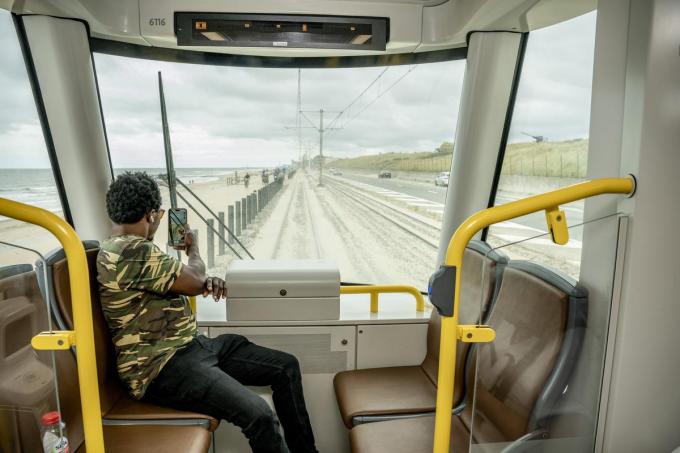 “Deze jongeman zag ik het spoor filmen om het te kunnen tonen aan degene met wie hij facetimede, een mooi moment.”