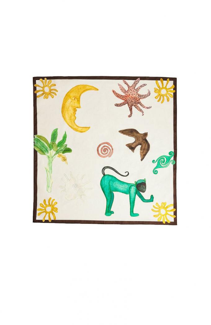 Katoenen sjaal met print