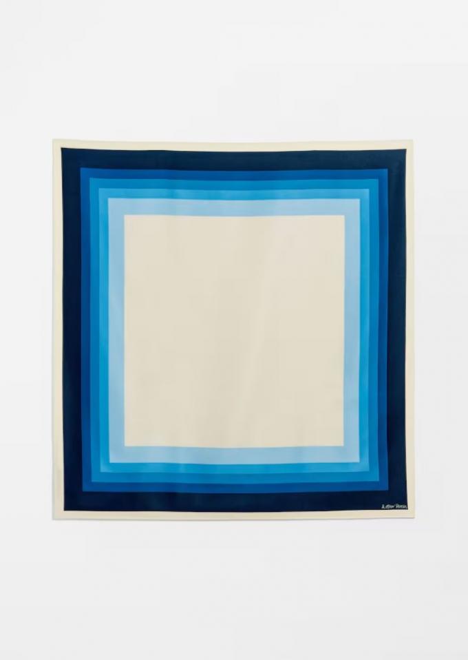 Sjaal met blauwe tinten 