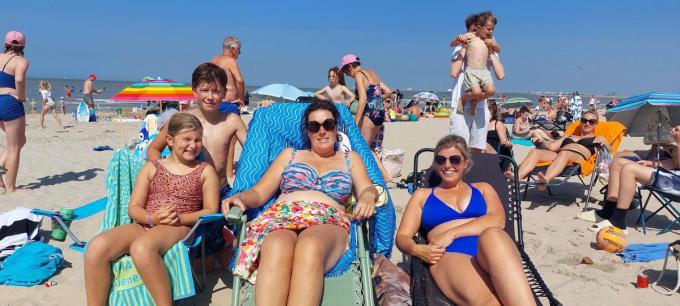 Liesbeth en Leen met Paulien en Ward.