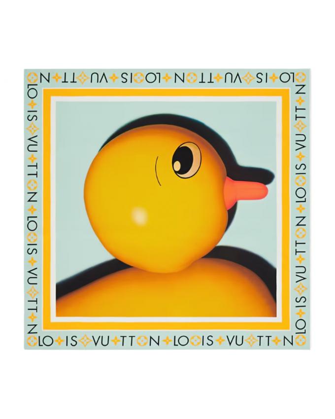 Zijden sjaaltje met eend