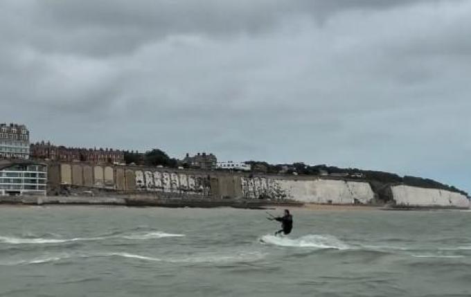 De aankomst in Ramsgate levert mooie beelden op.