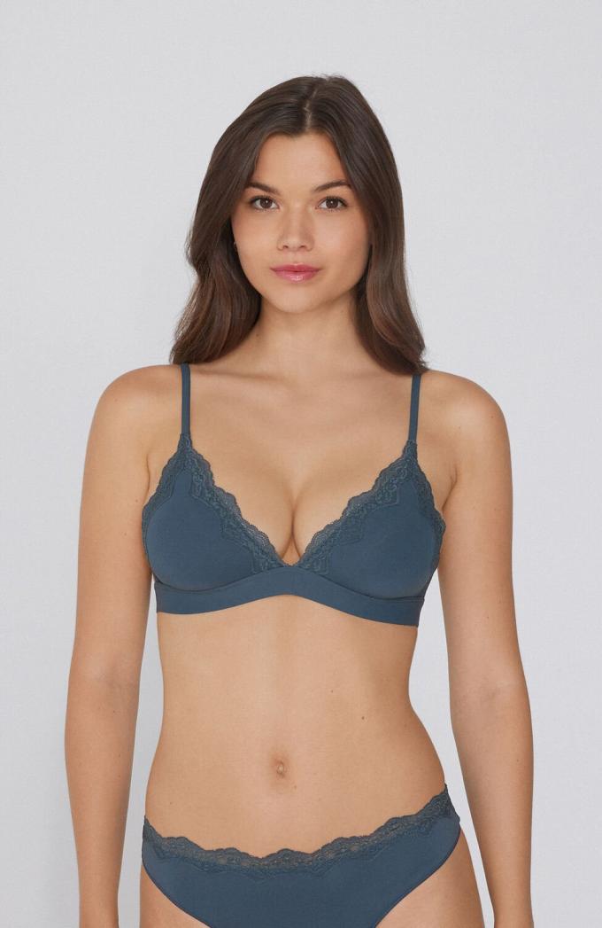 Donkergrijze bralette
