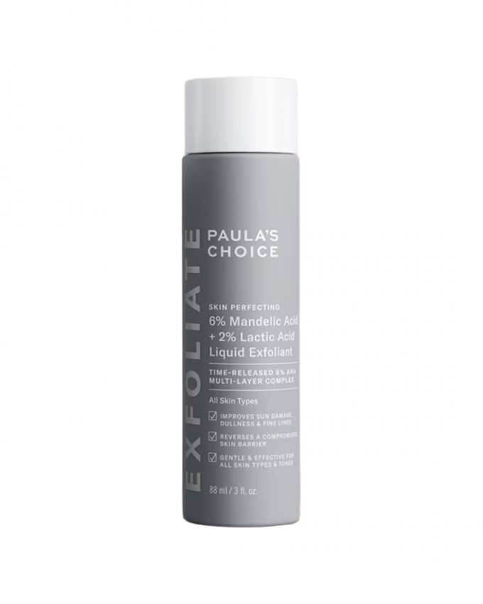 Paula’s choice haar Skin Perfecting 6% Mandelic Acid + 2% BHA Liquid Exfoliant (fullsize, 88 ml)