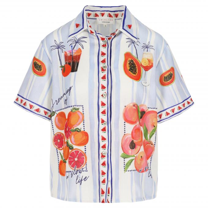 Bloes met fruitprint