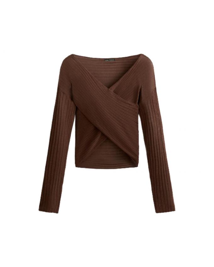 Fijn gebreide ribsweater