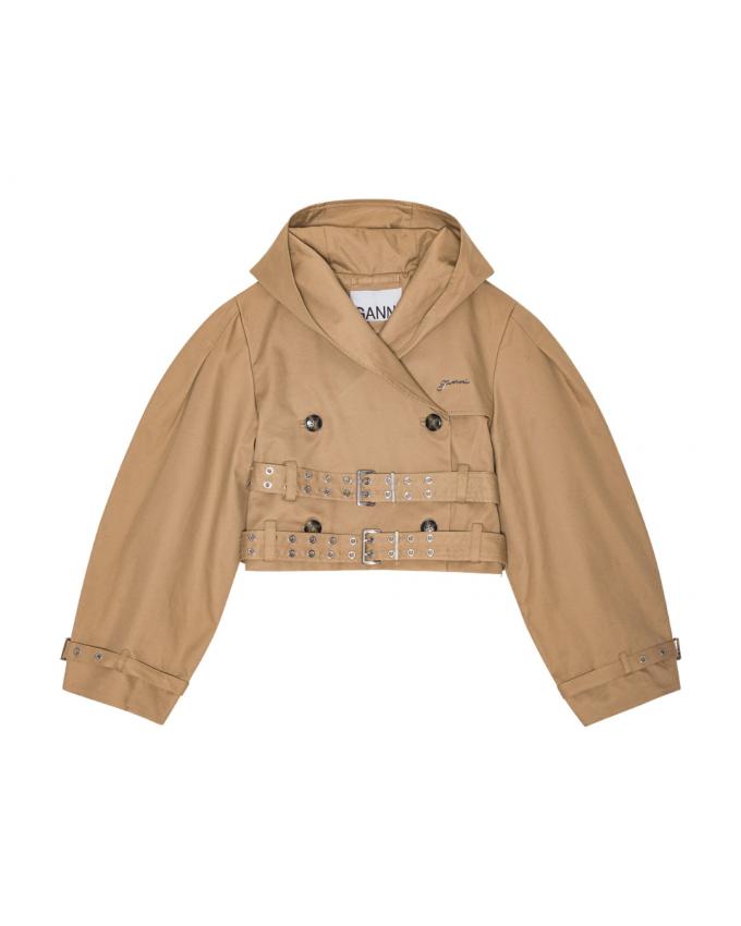 Jas met kap en gespen