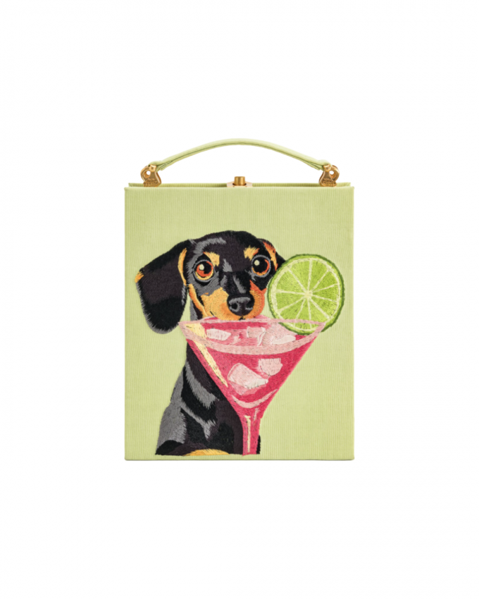 Clutch met dachshund opdruk