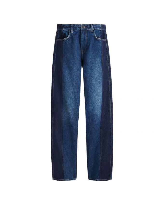Tweekleurige jeans met rechte pijpen