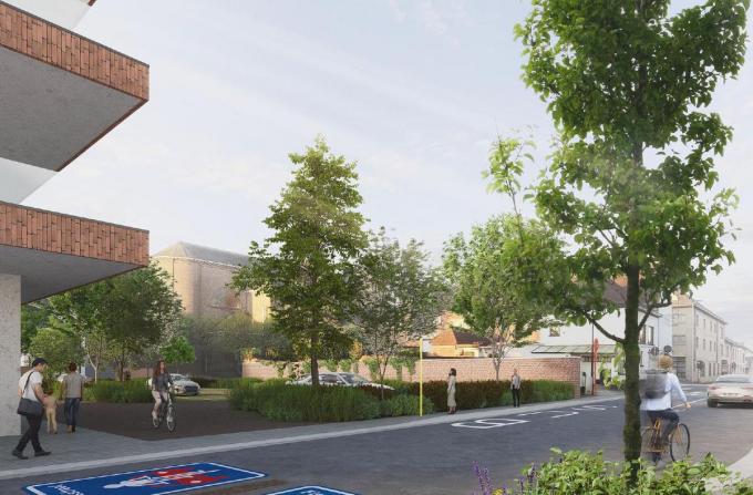 Zicht op de toekomstige Nieuwstraat.
