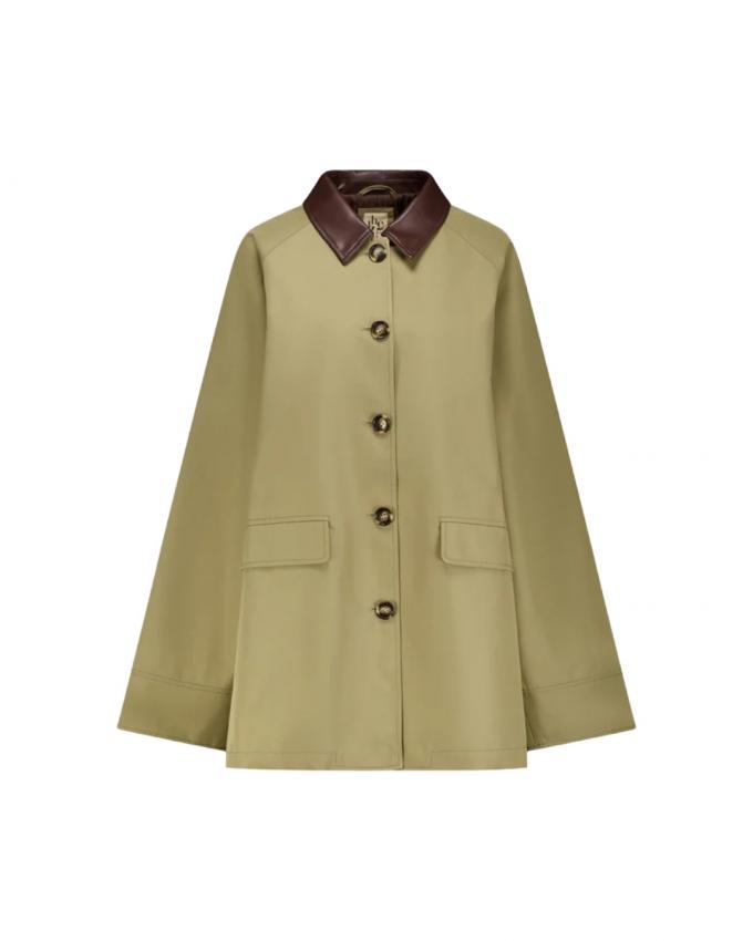 Eveyday Jacket met leerlook kraagje