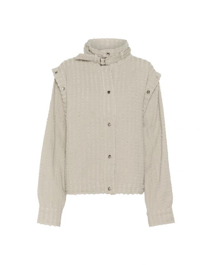 Spijkerjas met opstaande kraag