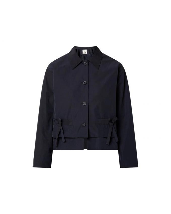 Korte jas met strikdetail