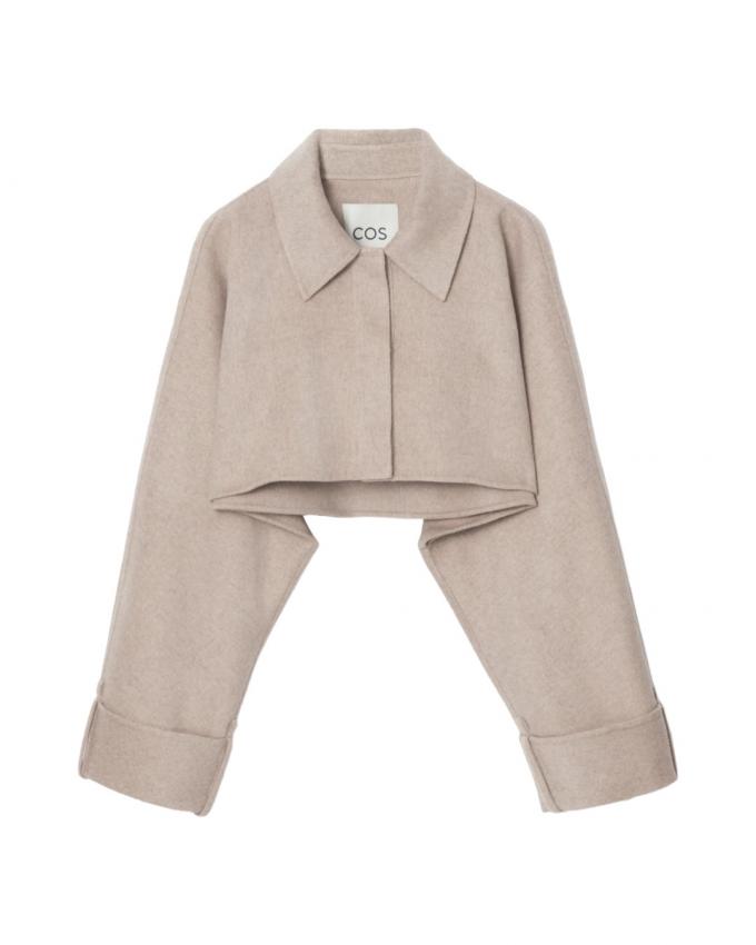 Cropped jasje in wolmix