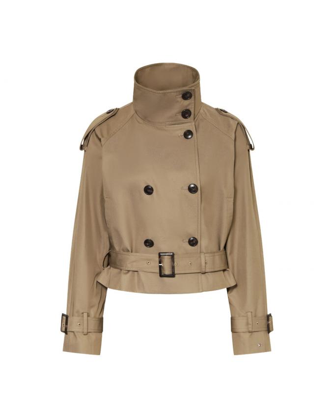 Korte trenchcoat met kraag