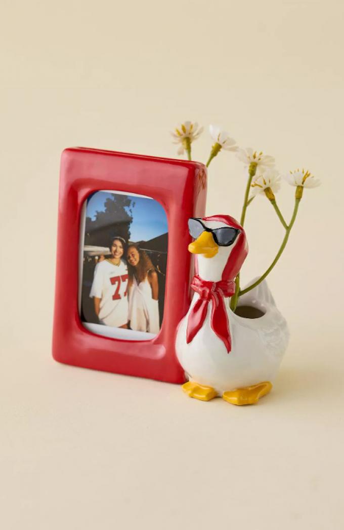 Rode fotolijst met eendje 
