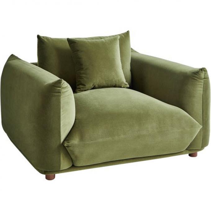 Fluwelen fauteuil 