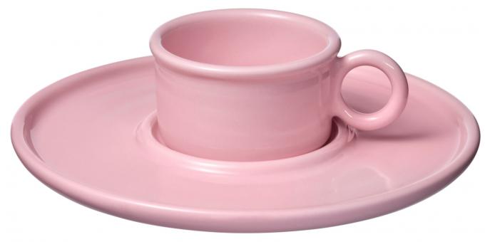 Roze kopje met bijpassend schoteltje
