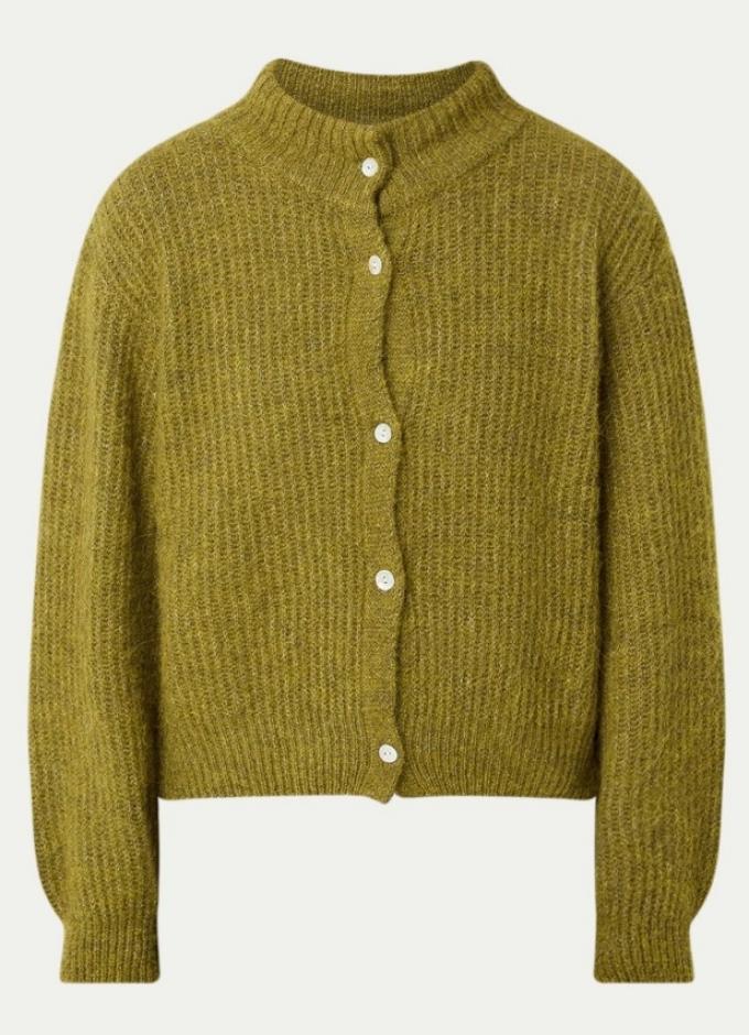 Wollen vest met zachte ribbel