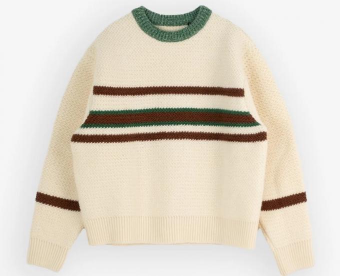 Preppy gebreide trui met strepen