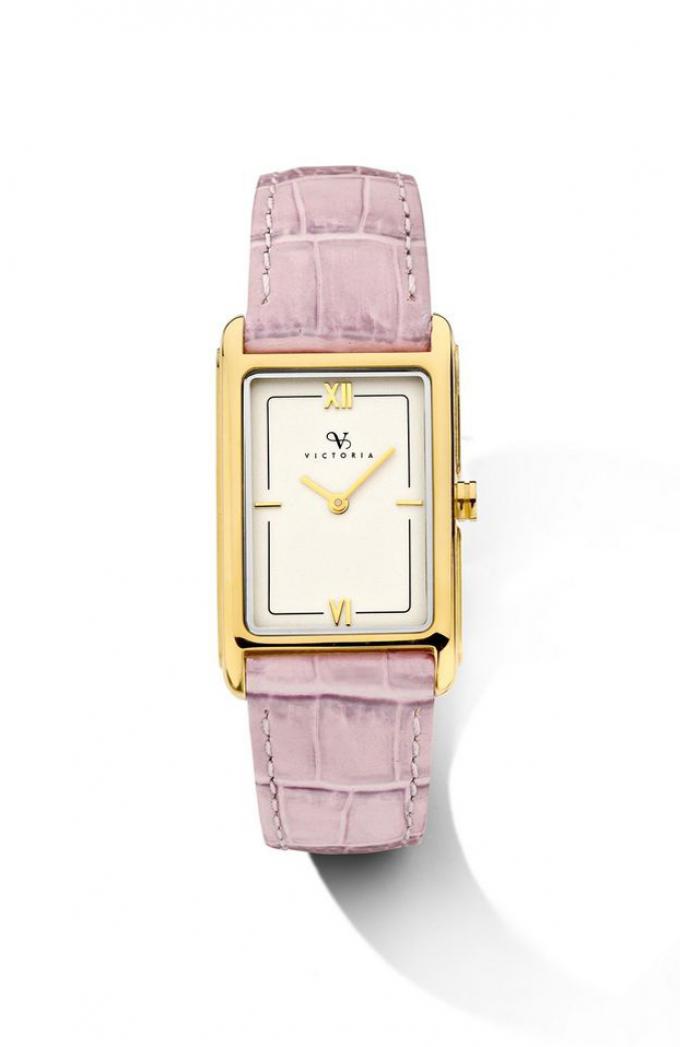 Horloge met lila armband 