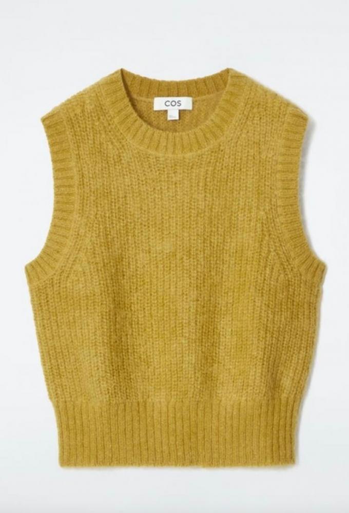 Débardeur vert citron en mohair