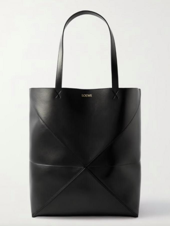 Cabas en cuir noir