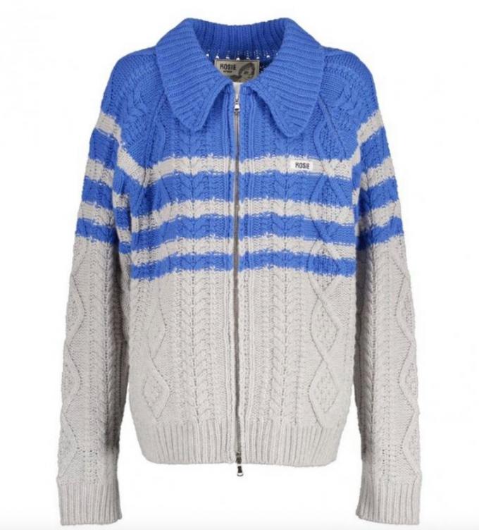 Cardigan preppy en maille torsadée