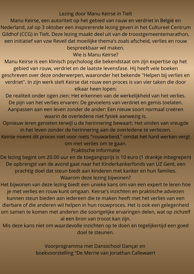tickets beschikbaar via www.gildhof.be/reserveren