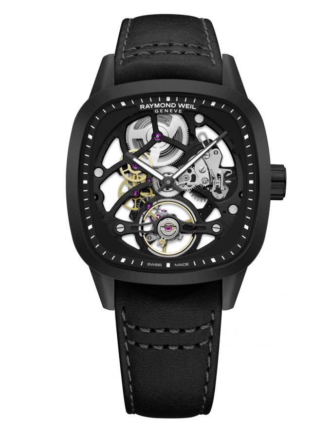 Freelancer Skeleton (40 x 40 mm) in staal met zwarte PVD-coating