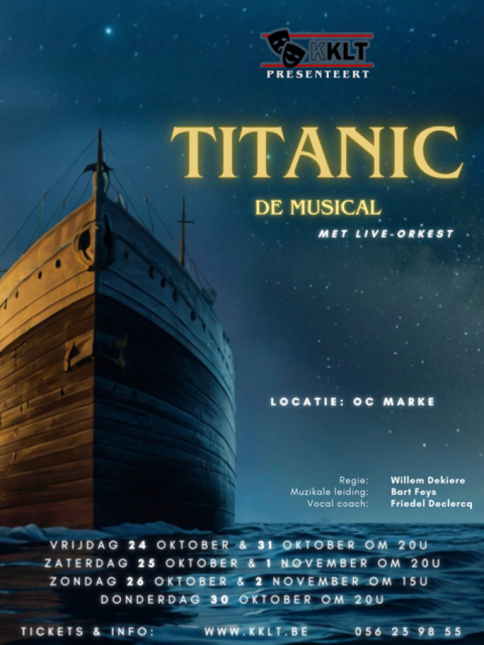 Flyer van TITANIC de musical