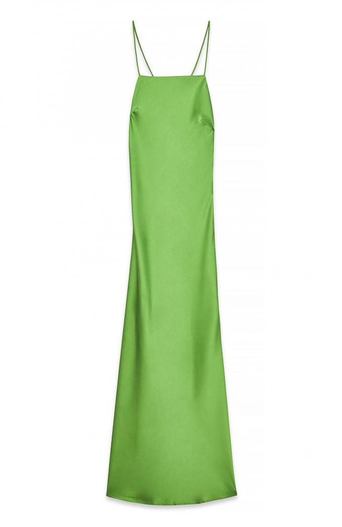 Groene asymmetrische jurk