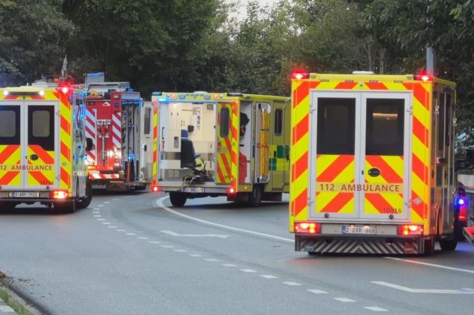 Een viertal ambulances kwamen ter plaatse.