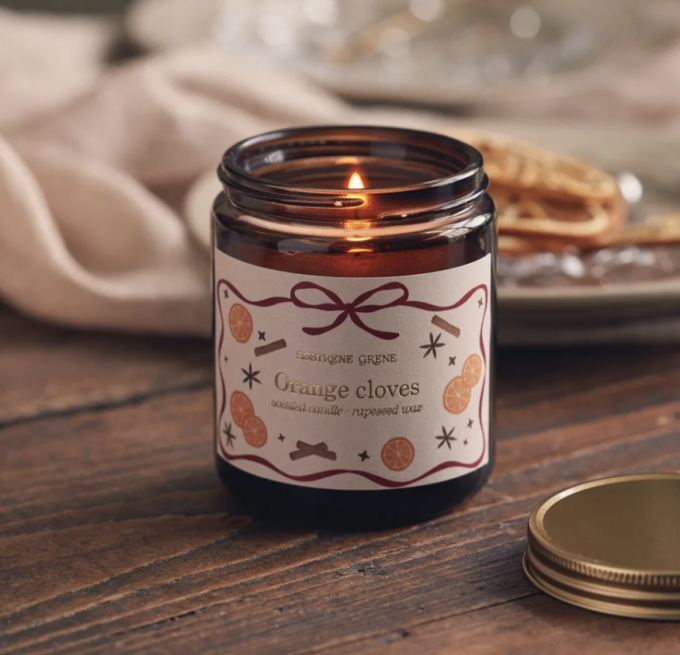 Bougie parfumée à l'épluchure d'orange