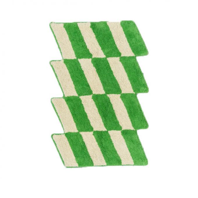 Groene zigzag badmat