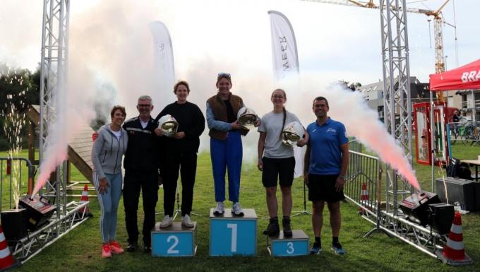 Het podium bij de heren.
