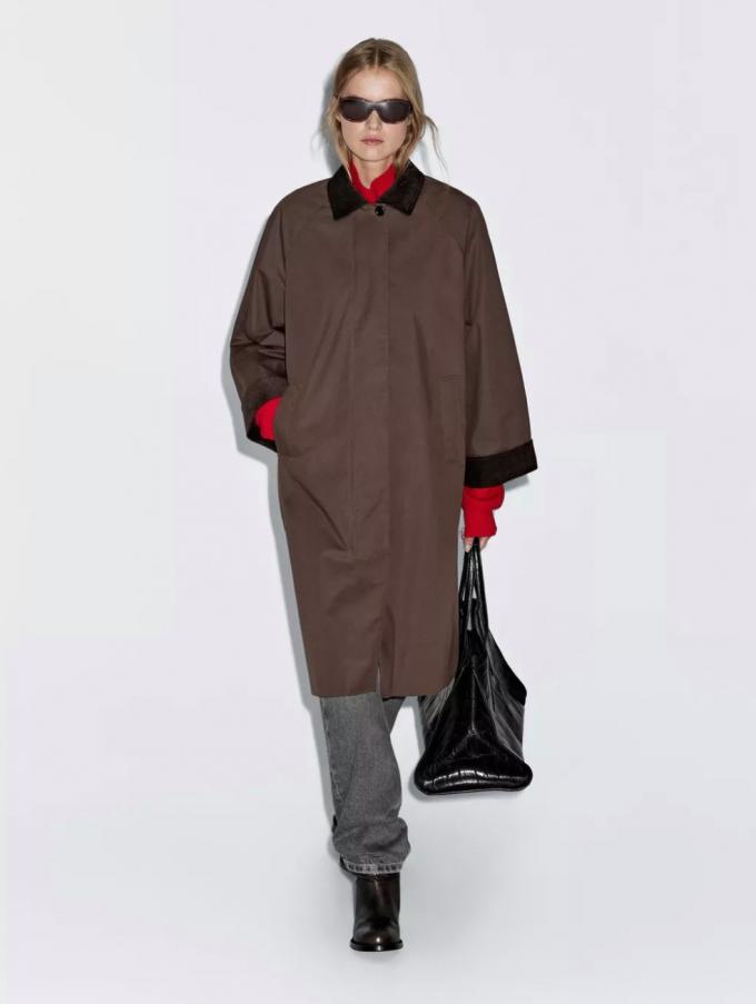 Parka avec détails en velours