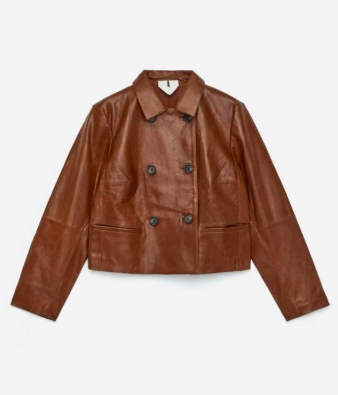 Veste courte en cuir
