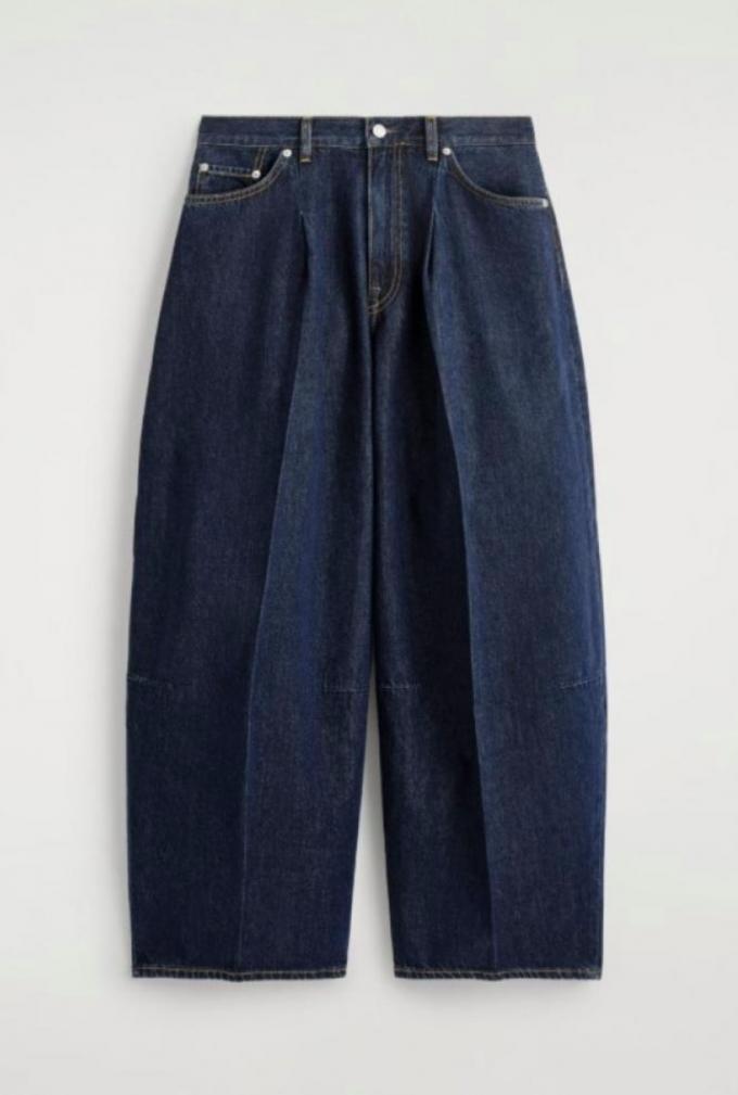 Jeans barrel en denim foncé