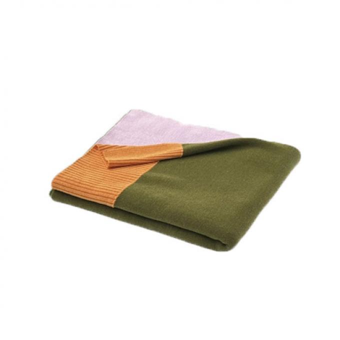 Wollen plaid verschillende kleuren langs elke kant