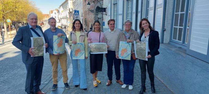 De N-VA'ers die het autovrij voorstel lanceren.