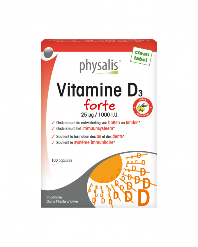 Vitamine D3 forte - 100 capsules