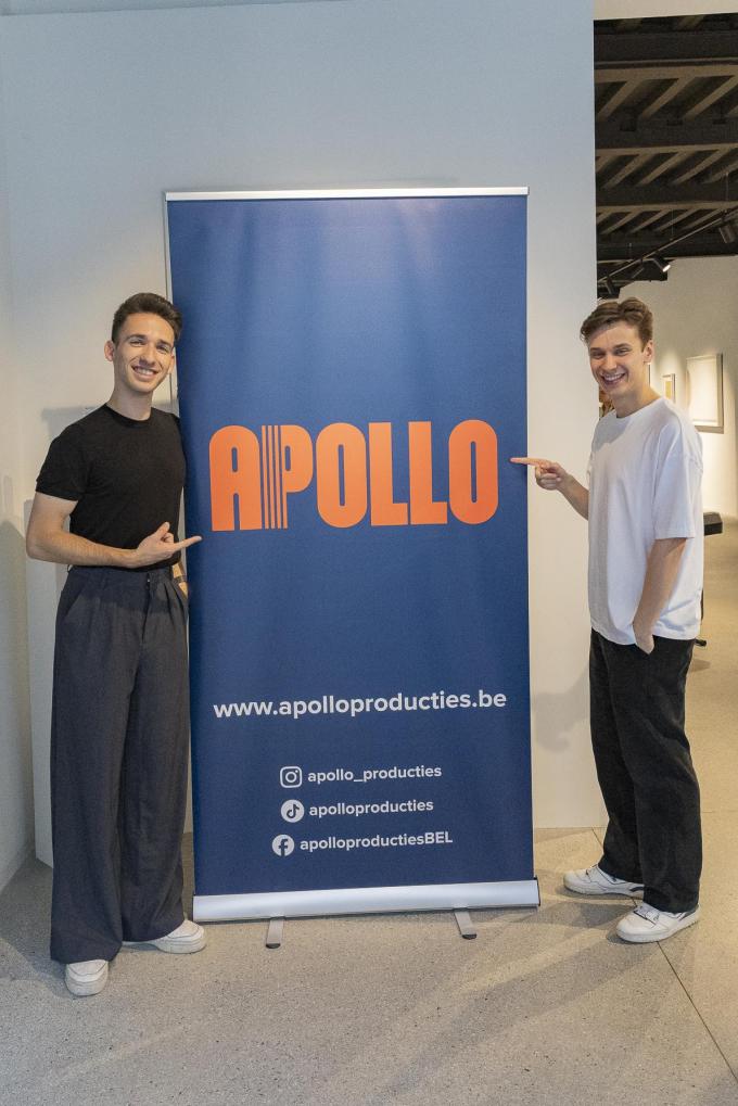 Ian (zijn grootouders wonen in Koksijde) en Daan, de twee bezielers van het nieuwe productiehuis ‘Apollo’.