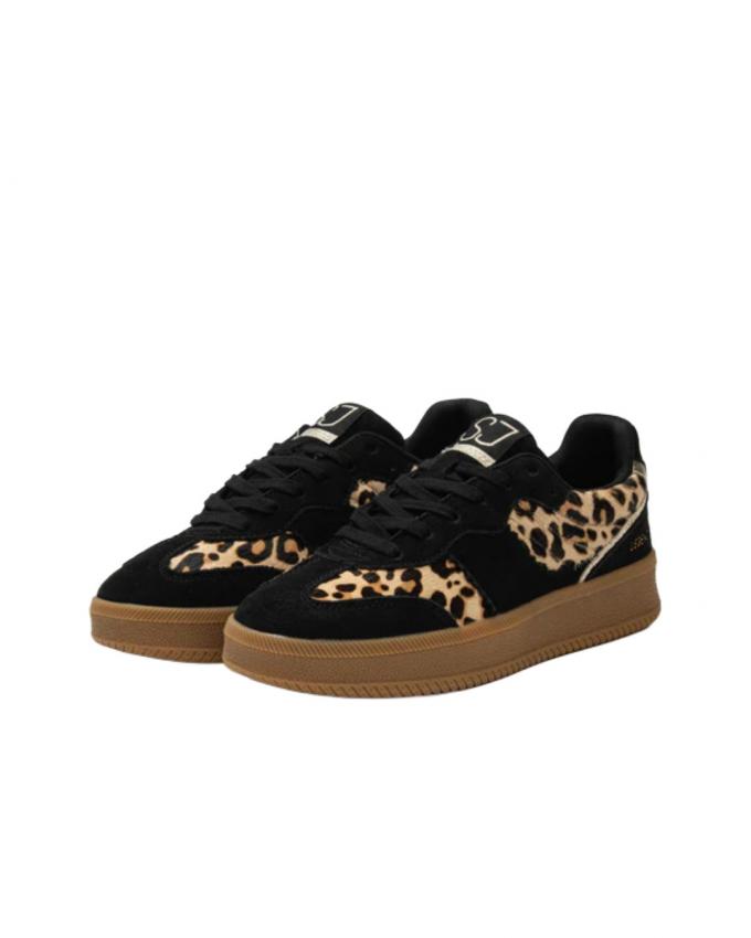 Zwart met luipaardprint