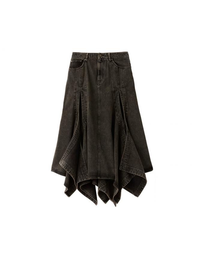 Denim rok met splits